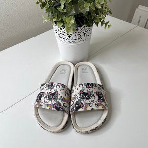 Melissa Girls Cat Kitty Rainbow Slip On Slides